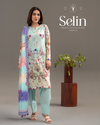 SELIN - 3PC UN-STITCHED LAWN