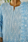 Bin Saeed White Chikankari with Embroidered Dupatta – Ready to Wear